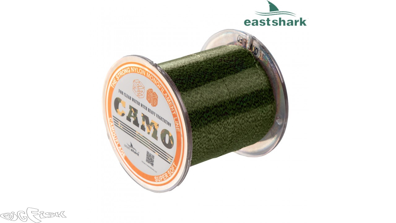 картинка Леска EastShark 3D CAMO 300м 0,25 мм зеленая от магазина BigFish