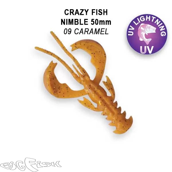 картинка Cиликон съедобный Crazy Fish Nimble 2.0" 50-50-9-6-F плавающие 8шт. от магазина BigFish