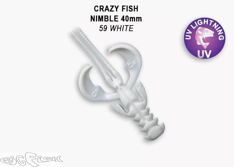 картинка Cиликон съедобный Crazy Fish Nimble 1.6" 49-40-59-6 9шт. от магазина BigFish