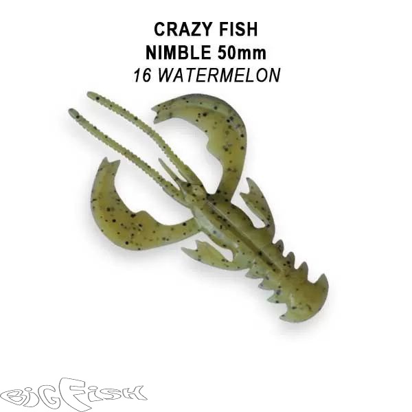 картинка Cиликон съедобный Crazy Fish Nimble 2.0" 50-50-16-6-F плавающие 8шт. от магазина BigFish