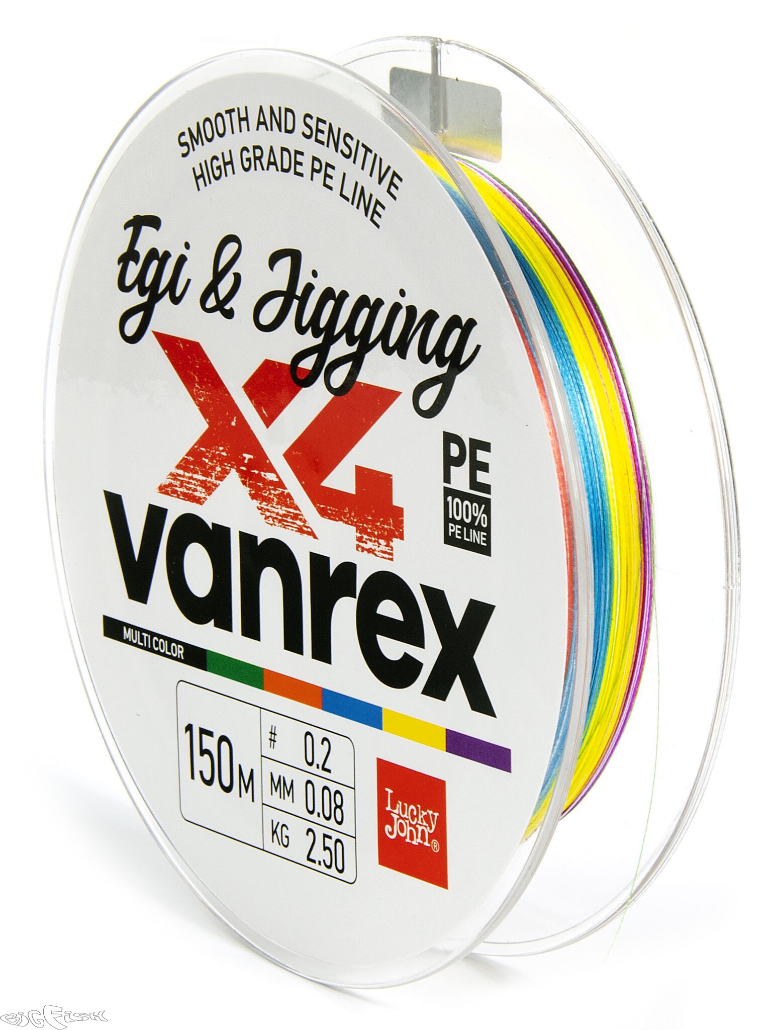 картинка Леска плетёная LJ Vanrex EGI & JIGGING х4 BRAID Multi Color 150/012 от магазина BigFish