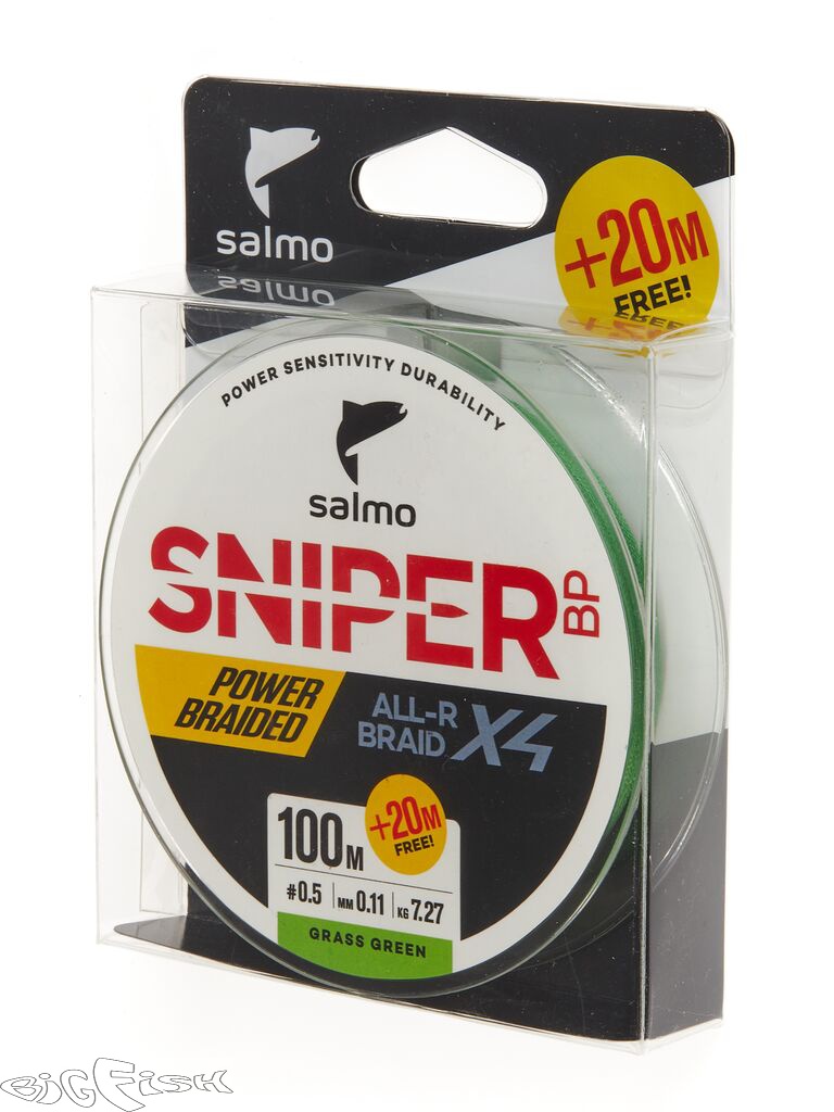 картинка Шнур плетёный Salmo Sniper BP ALL R BRAID х4 Grass Green 120/011 от магазина BigFish