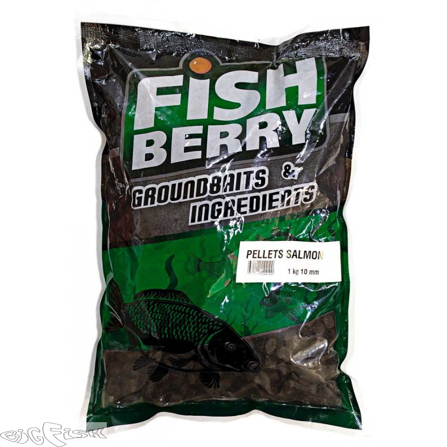 картинка Пеллетс медленно растворимый FISHBERRY темный 10мм 1кг от магазина BigFish
