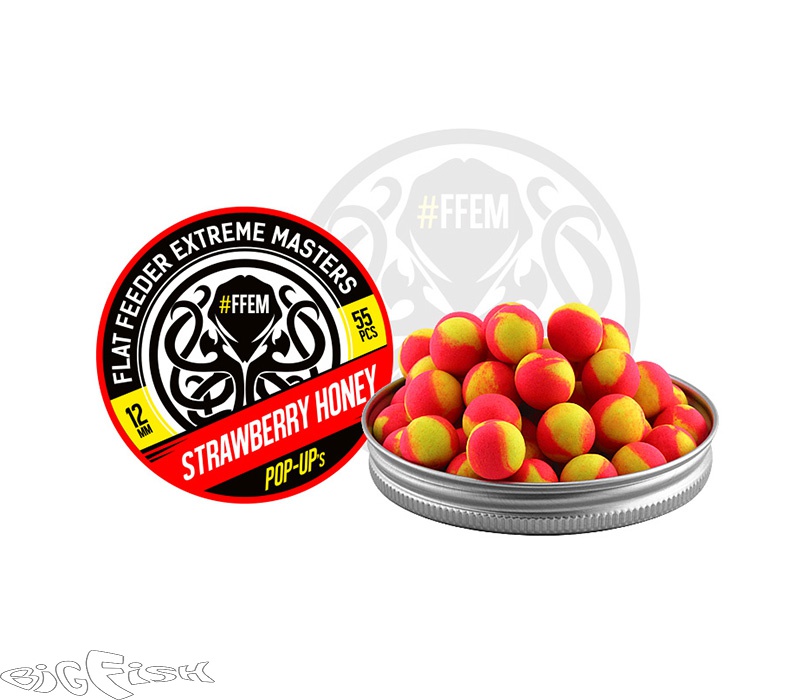 картинка Бойлы плавающие FFEM Pop-Up Strawberry Honey 12mm от магазина BigFish