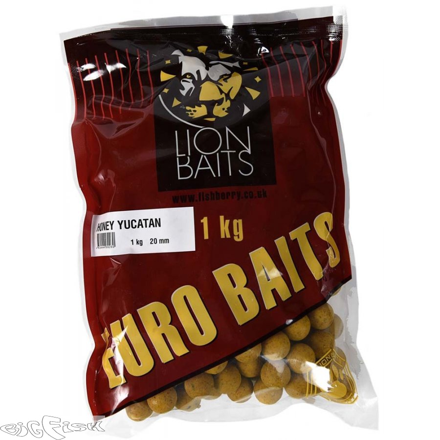 картинка Бойлы варёные LION BAITS серии EURO BAITS Мед Юкатан 20мм 1кг от магазина BigFish