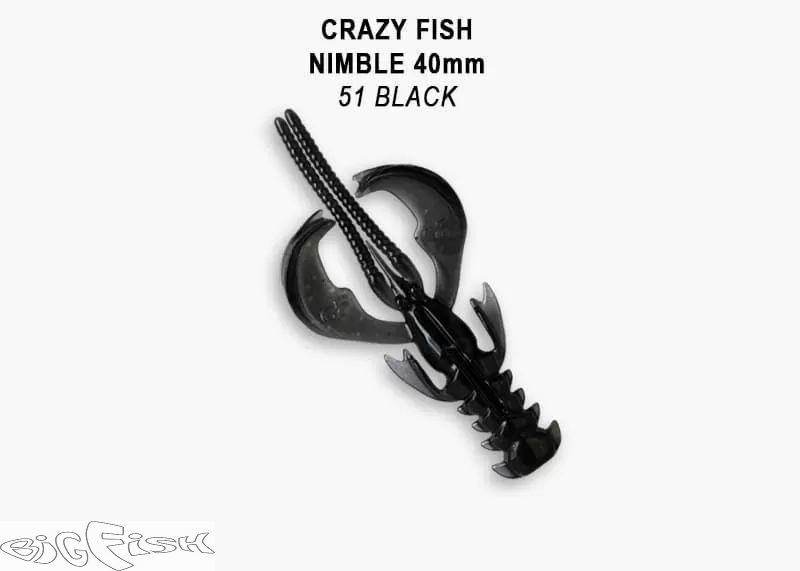 картинка Cиликон съедобный Crazy Fish Nimble 1.6" 49-40-51-6 9шт. от магазина BigFish