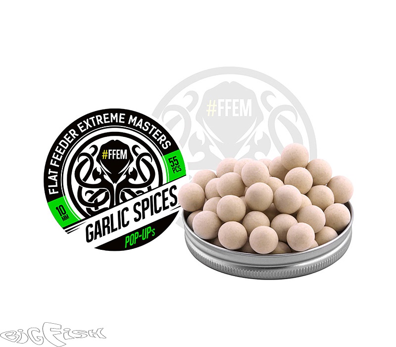картинка Бойлы плавающие FFEM Pop-Up Garlic Spices 10mm от магазина BigFish