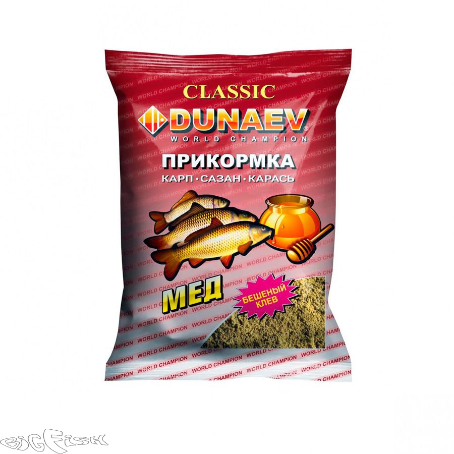 картинка Прикормка Dunaev Классика 0,9кг Мед (Карп,Карась,Сазан) от магазина BigFish