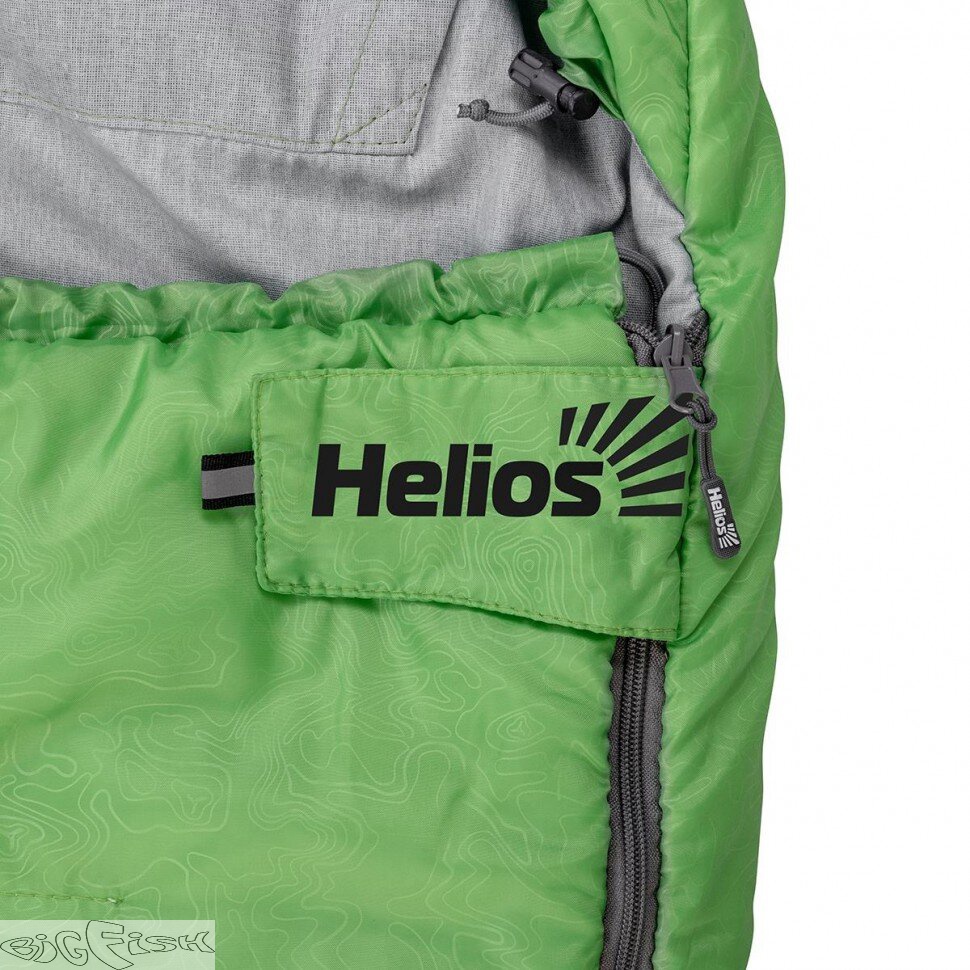 картинка Спальный мешок TORO Wide 300L (220Х90, левый, стратекс, салатовый) Helios от магазина BigFish